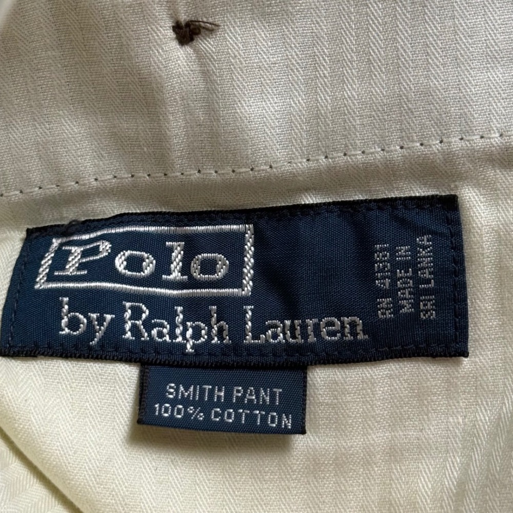 Polo Ralph Lauren Smith Pant Mens 38x32 Olive Green Cotton Twill Trousers - Picture 3 of 7